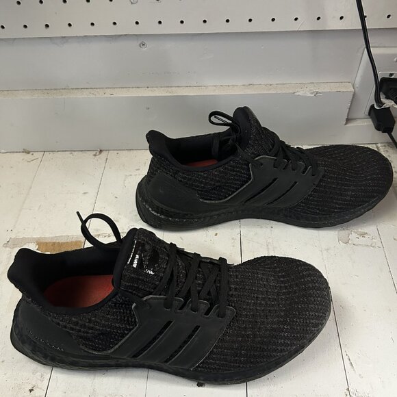 adidas Mens Black Lace Up Sneakers Size 9 - Picture 4 of 10